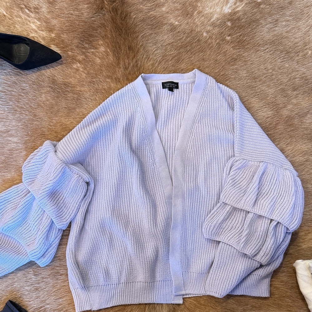 Lavender Open-Front Women Sweater